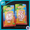 Huaming Wholesale paraffin wax colorful numeral birthday candle/Letter Cake Candles